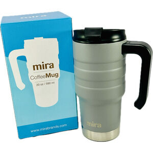 Mira 20 oz Stainless Steel Vacuum Insulated‎ Travel Car Mug with Handle